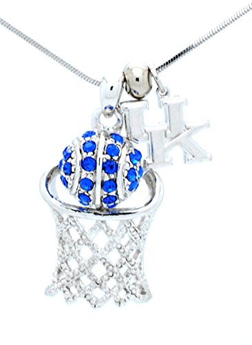 KENTUCKY WILDCATS BASKETBALL NECKLACE - KENTUCKY BASKETBALL PENDANT