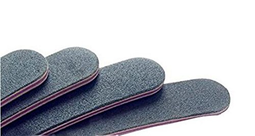 12PCS Black Banana Curved Double Sided Strip Grit Nail File Polish Emery Board Buffering Sanding Art Manicure Buffer Nail Art Tools