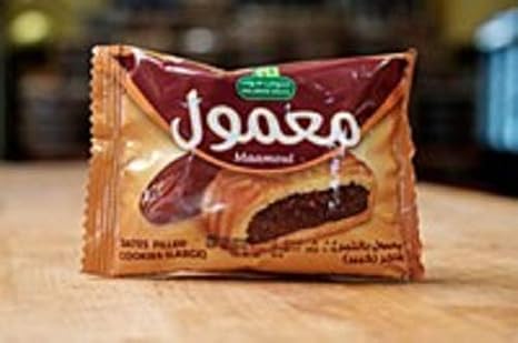 علبة كبيرة من بسكويت المعمول المحشو بالتمر السعودي 12 قطعة