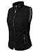 NE PEOPLE Womens Lightweight Wool Lined Quilted Zip JacketVest S3XL, Medium, NEWJ44BLACK