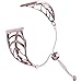UooMoo Band Compatible with Series 6/Fitbit Versa/Fitbit Versa 2, Leaf Shape Stainless Steel Bracelet Women Replacement for New Fitbit Versa 2 Smart Watch
