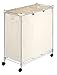 Whitmor 3 Section Rolling Supreme Laundry Sorter with Removable Canvas Bags