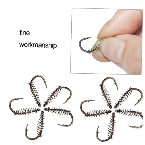 Yoyakie Angelhaken Kreative Frühling Twist-Lock-Angelhaken Barbed Multi-funktions-Outdoor-Angelhaken Angelausrüstung… – Bild 2