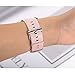 For Fitbit Blaze Bands, bayite Accessory Leather Wristband for Fitbit Blaze Smart Watch, Small, Light Pink with Frame