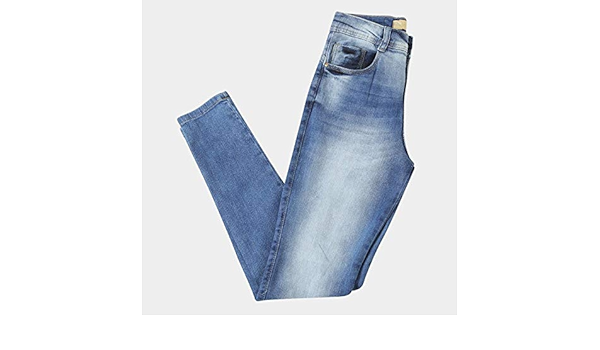 Calça Jeans Skinny Biotipo Estonada Cintura Alta Plus Size Feminina - Azul  - 48 | Amazon.com.br