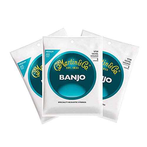 Martin V730 Vega Banjo Strings Med .010 - .023 - 3 Packs