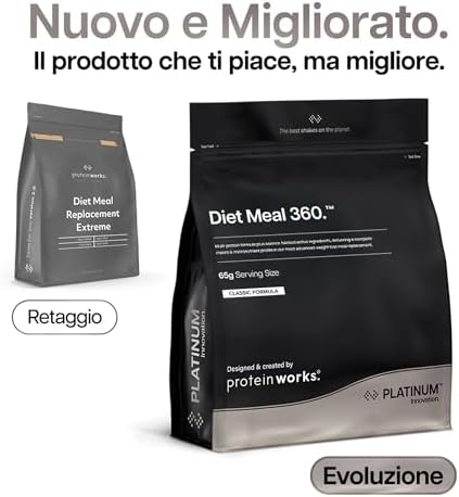 Protein Works | Diet Meal 360 - Platinum, Panna e Fragole, 2kg