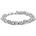 Katon White Gold Plated Round-Cuti Zirconia Tennis Bracelet, 6.88’’
