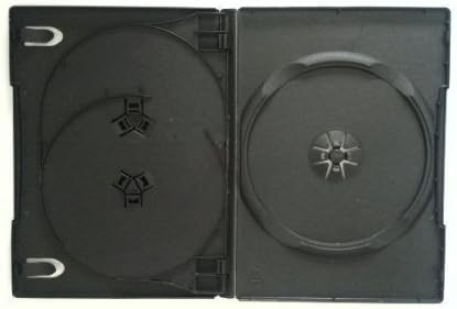 5 x Dragon Trading 3 Disc Black CD DVD BLU RAY Disc Cases 3 Way Case for 3 Discs Of Any Format With 14mm Spine And Outer Sleeve For Artwork Inlay