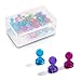 Netany 100-Pack Strong Magnetic Push Pins - 7 Assorted Color Office Magnets - Perfect Magnets for Whiteboard, Refrigerator, Map and Calendar