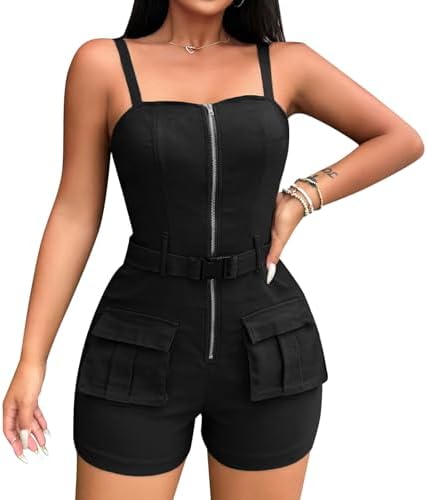 Amazon.com: XXTAXN Women's Sexy V Neck Rompers One Piece Short
