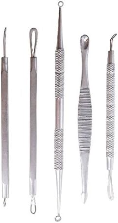 Peregrin Beauty Blackhead Whitehead Comedone Acne Pimple Blemish Extractor Remover Professional Tool Kit - Free How-to Guide Included