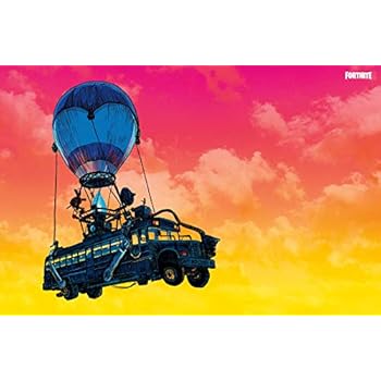 Trends International Fortnite - Battle Bus Landscape Wall Poster, 22.375