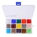 BEADNOVA 4mm Bicone Glass Beads Facted Bicone Crystal Beads for Jewelry Making DIY Craft Beading (1500pcs, 15 Color)