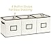MaidMAX Stackable Storage Cubes Bins with Label Holder and Dual Handles, Set of 3 with One Lid