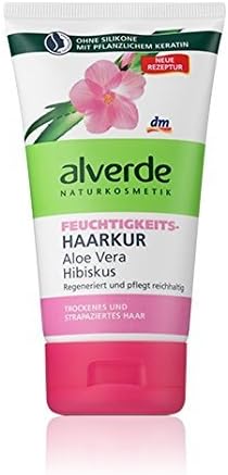 Alverde Aloe Vera & Hibiscus Moisturizing Conditioner with Vegetable Keratin - Certified Natural, Silicone-Free, Lactose-Free, Not Tested on Animals, Vegan โ 150ml
