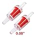 Uxcell 8-Piece Plastic Aquarium Check 1-Way Valve Air Pump Co2 Diffuser Set, Red/Clear