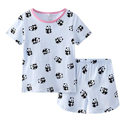 CYCHELRY Cute Big Girls Summer Pajamas Set Lovely Rabbit Cotton
