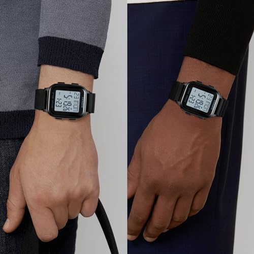 LN LENQIN Mens Digital Watch Ultra Thin Minimalist Sports Waterproof Digital Watches Men Outdoor Wrist Watch for Men with LED Backlight Timer Alarm Date