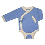 Babysoy Kimono Bodysuit (Baby) - Lake Blue-12-18 Months