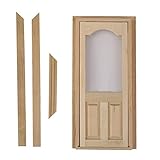 Dollhouse Miniature Wooden Door Unpainted