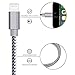 ANDNOVA USB C to Lightning Cable 2 Pack 10FT Extra Long Nylon Braided Charging & Syncing Cord MFi Certified（Use with USB Type C Chargers） Grey