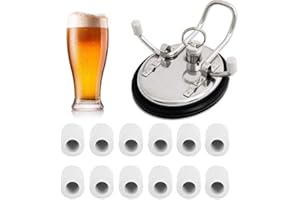 COSIKI Beer Keg Parts 12PCS Homebrew Replacement Keg Lid,Carbonation Lid 12 Pcs Keg Lid Feet, Feet for Keg Lids for Homebrew Kegging Hardware Tool