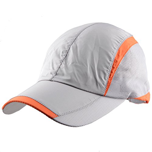 Samtree Unisex Sport Sun Hat,Ultra Thin Quick Dry Lightweight Running Hat Baseball Cap(014-Light Grey)