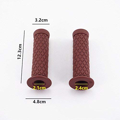 Non Slip Rubber Bar End Thruster Grip Pair/2PCS 7/8" 22mm Motorcycle Comfort Hand Handlebar Grip Thruster Grip for Harley Honda Triumph Yamaha Kawasaki CG125 CB400 (Red) - Thumbnail 5