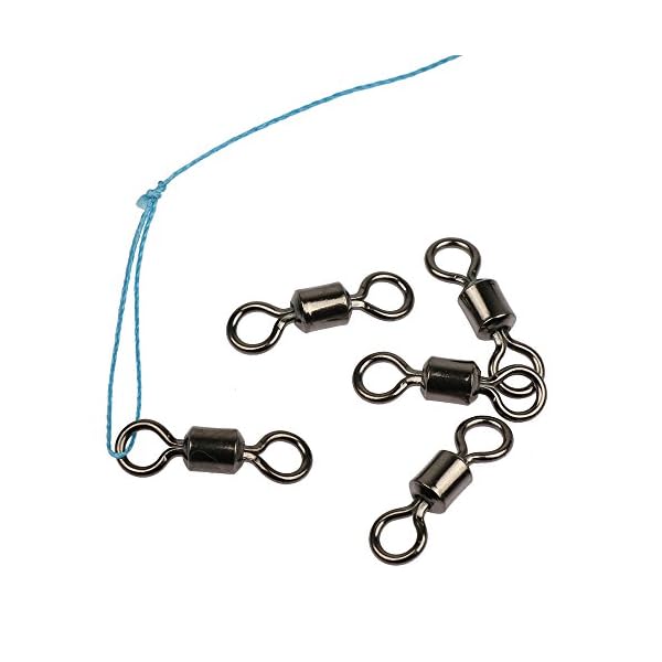 SHELURE-Rolling-Barrel-Swivels-For-Fishing-162LB-to-1323LB-Pack-of-100