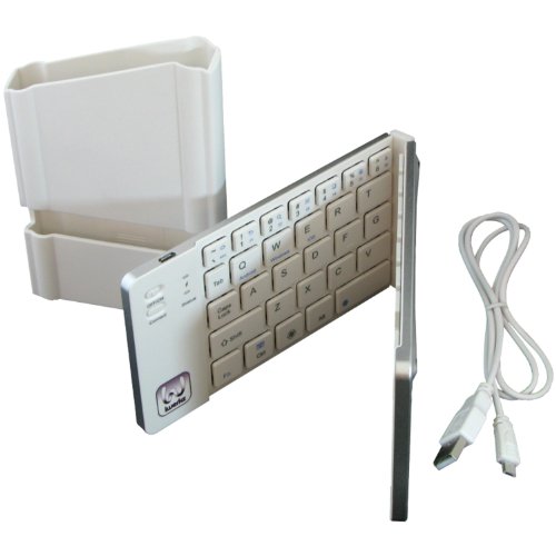 iWerkz Universal Foldable Bluetooth Keyboard, White (44652WH)