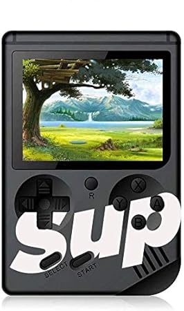 Techcom Infosys Sup Classic 400-in-1 Digital Video Port Game Console with Battery Handheld Console Classic Retro Video Gaming Player USB Rechargeable Game Best Toy for Kids (Black)