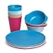 Creative Goods Bamboo Kids Plates, Non Toxic Toddler Plates, Set of 4 Dishes for Children, Eco-Friendly & Biodegradable, Ideal for All Ages, Great Gift for Baby Shower and Birthdays