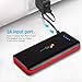EC Technology Portable Charger 22400mAh Power Bank Ultra High Capacity 3 USB Chargring External Cell Phone Battery Pack with Auto IC and Flashlight for iPhone Android Phone Tablets