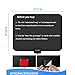 TV Antenna, Indoor Amplified Digital HDTV Antenna, 50 Mile Range With Detachable Amplifier Signal Booster For 1080P High Reception, USB Power Supply And 13.2' Coaxial Cable - Black