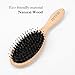 Boar Bristle Hair Brush-Oval Cushion Hairbrush with Natural Wooden Handle Best for Styling, Smoothing, Detangling Thick,Thin,Straight,Curly,Wavy,Dry or Damaged Hair to Women,Men,Kids,Giftbox Included