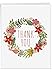 The Best Card Company 1 Jumbo Size Thank You Card with Envelope for Men and Women - Pretty Flowers Wreath Stationery, Floral J6653AXTB