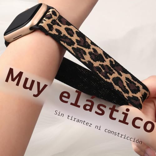 Maledan 10 Pack Nylon Bands Compatible with Apple Watch Band 40mm 41mm 38mm 42mm Women Men - Elastic Nylon Sport Strap for iWatch Series 11 10 9 8 7 6 5 4 3 2 1 SE3 SE2 SE, Set A