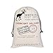 5PCS Christmas Gift Bag Santa Sack Canvas Bag 20''x 28'' Christmas Gift Sacks Canvas Xmas Santa Presents Bag with Deer Pattern for Stocking Presents(Off White Deer)
