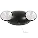 eTopLighting Emergency Exit Light Standard LED Bug Eye Head LED Spot Light, Black Body Color, 2 Side Lights, Test Button, AGG2214