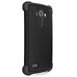 Ballistic, LG G4 Case [Tough Jacket Maxx] Holster Clip & Tempered Glass Screen Protector Included - 7ft Drop Tested Protection [Black] Reinforced Bumper Cell Phone Case for LG G4  - Black