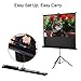 Excelvan Projector Screen with Stand, Indoor Outdoor Portable 100 Inch Diagonal HD 16:9 Projection Screen Adjustable Strong Tripod Base Legs Wrinkle-Free Design Includes Carry Bag