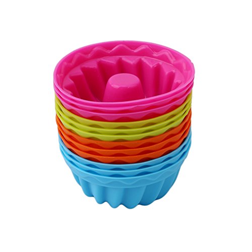 image for Dolland Silicone Muffin Cups - 12 Pcs Reusable and Non-stick Silicone 
