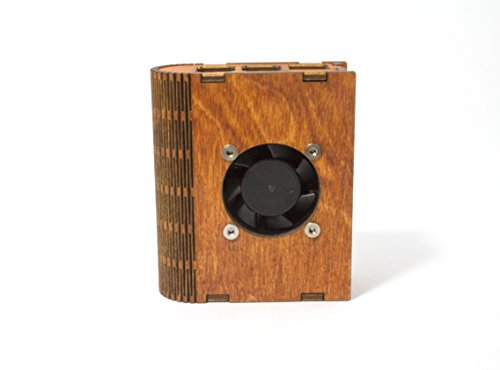 Wood PiBook Case with Fan for the Raspberry Pi 3, Pi 2, Pi B+ by C4Labs
