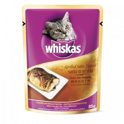 Whiskas Cat Food Grilled Saba Flavor 3 Oz.( Pack of 2 )