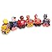 Naovio Kids Wooden Megnetic Train Toys Train Collection Compatible Toy Set with Magnetic Connection Train Toy Set,6 Pcs of Carriages