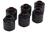 Alphacool 17387 HF 13/10 Compression Fitting G1/4 - deep Black Sixpack Water Cooling Fittings