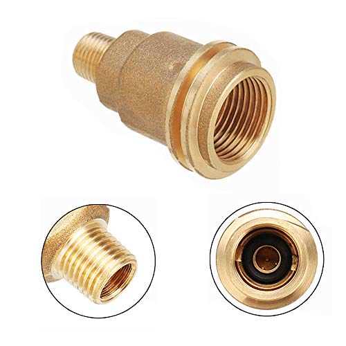 Gimiton QCC1 Acme Nut Propane Hose Adapter, 1/4 Inch Male Pipe Thread, Brass Propane Fittings, Propane Grills Outdoor Cooking - Thumbnail 3
