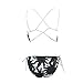 Women's Palm Leaves Tropical Print Bikini Sexy Retro Swimsuit Swimwear Set