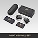LUENX Men Women Sunglasses Polarized Grey Lens Gun Metal Frame